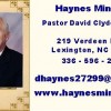 David Haynes, from Linwood NC